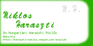 miklos haraszti business card